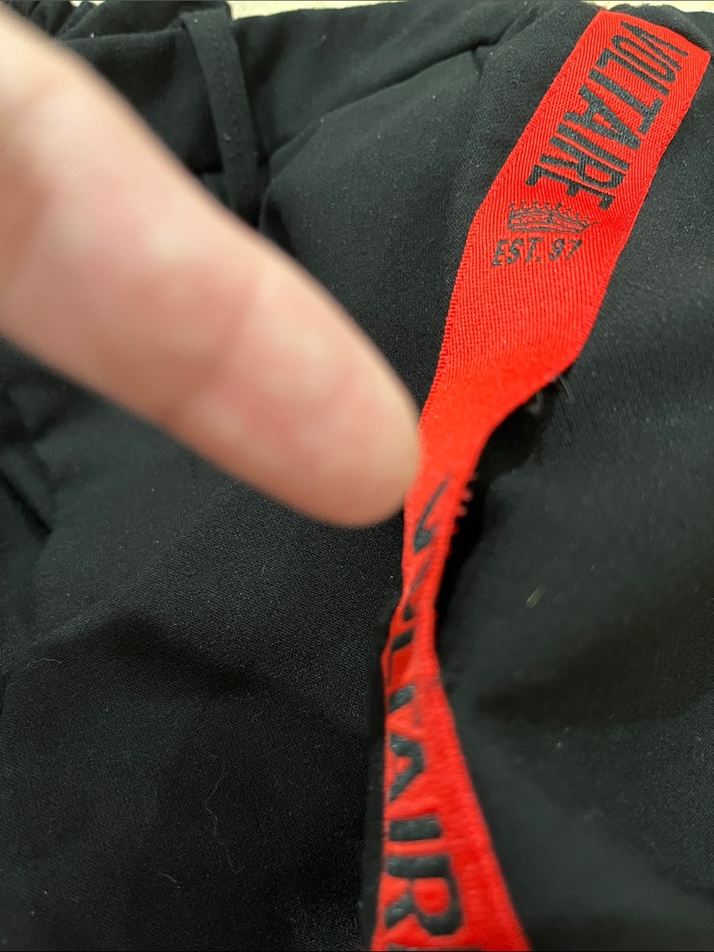 Zadig & Voltaire Black Track Pants with Red Logo Side Tape - Picture 15 of 16